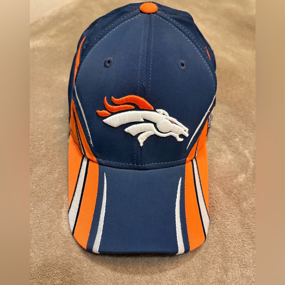 Blue and Orange Cap with Bronco Horse Logo
